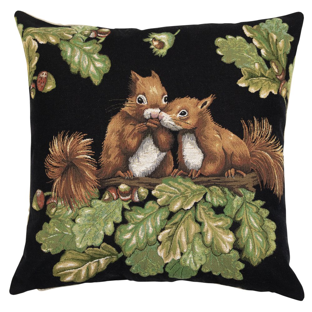 Gobelin kussen eekhoorn twee 45x45cm