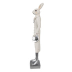 Beeld Konijn 34 cm Wit Polyresin Paasdecoratie