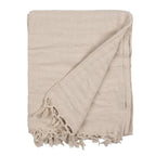 Plaid 125x150 cm Beige Katoen Streek Deken