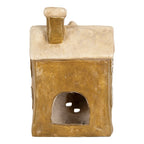 Waxinelichthouder Huis 23x15x33 cm Bruin Keramiek