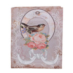 Opbergdoos Set van 3 Boeken 27/22/17 cm Roze Hout Vogel