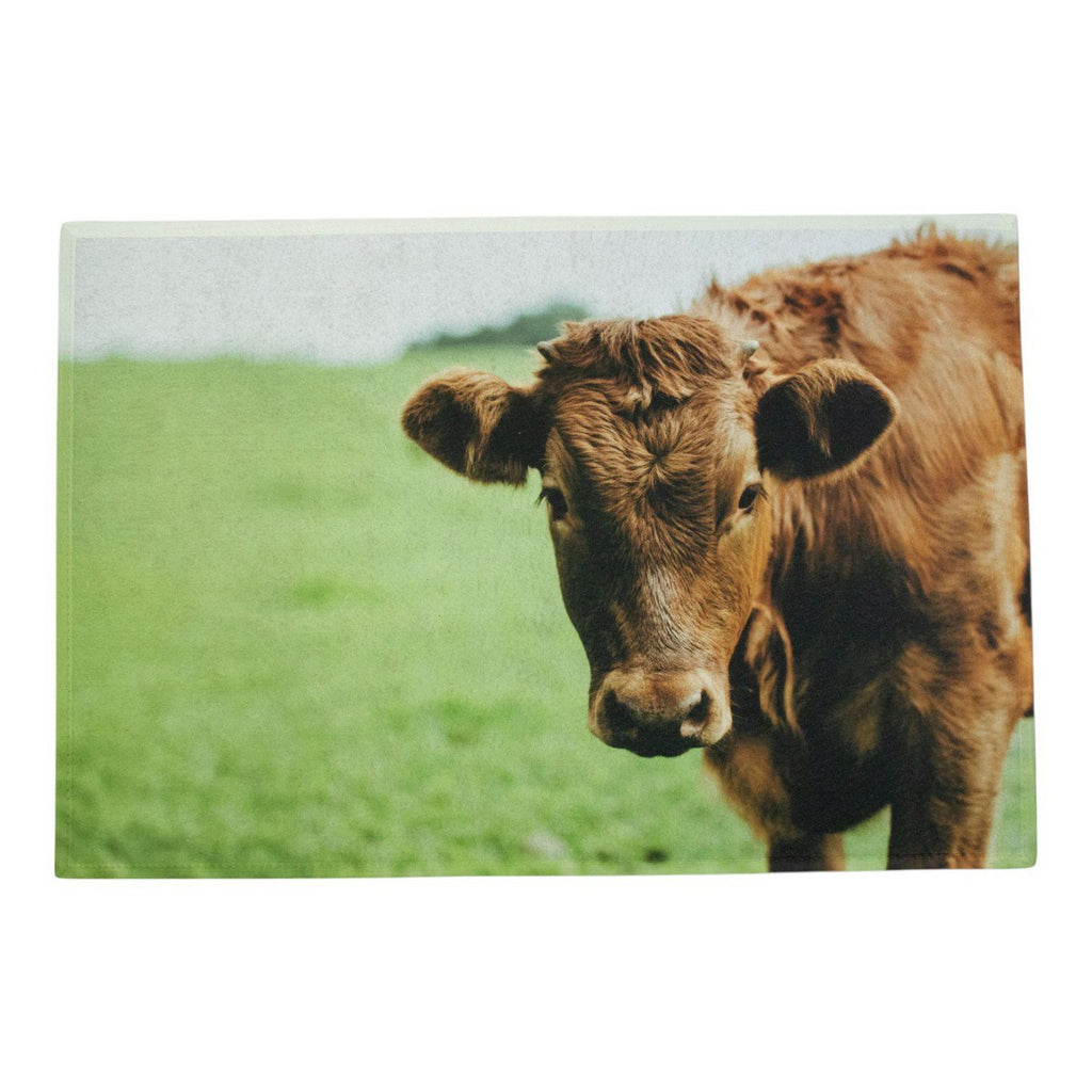Deurmat Zwitserse Koe in de wei 75x50cm