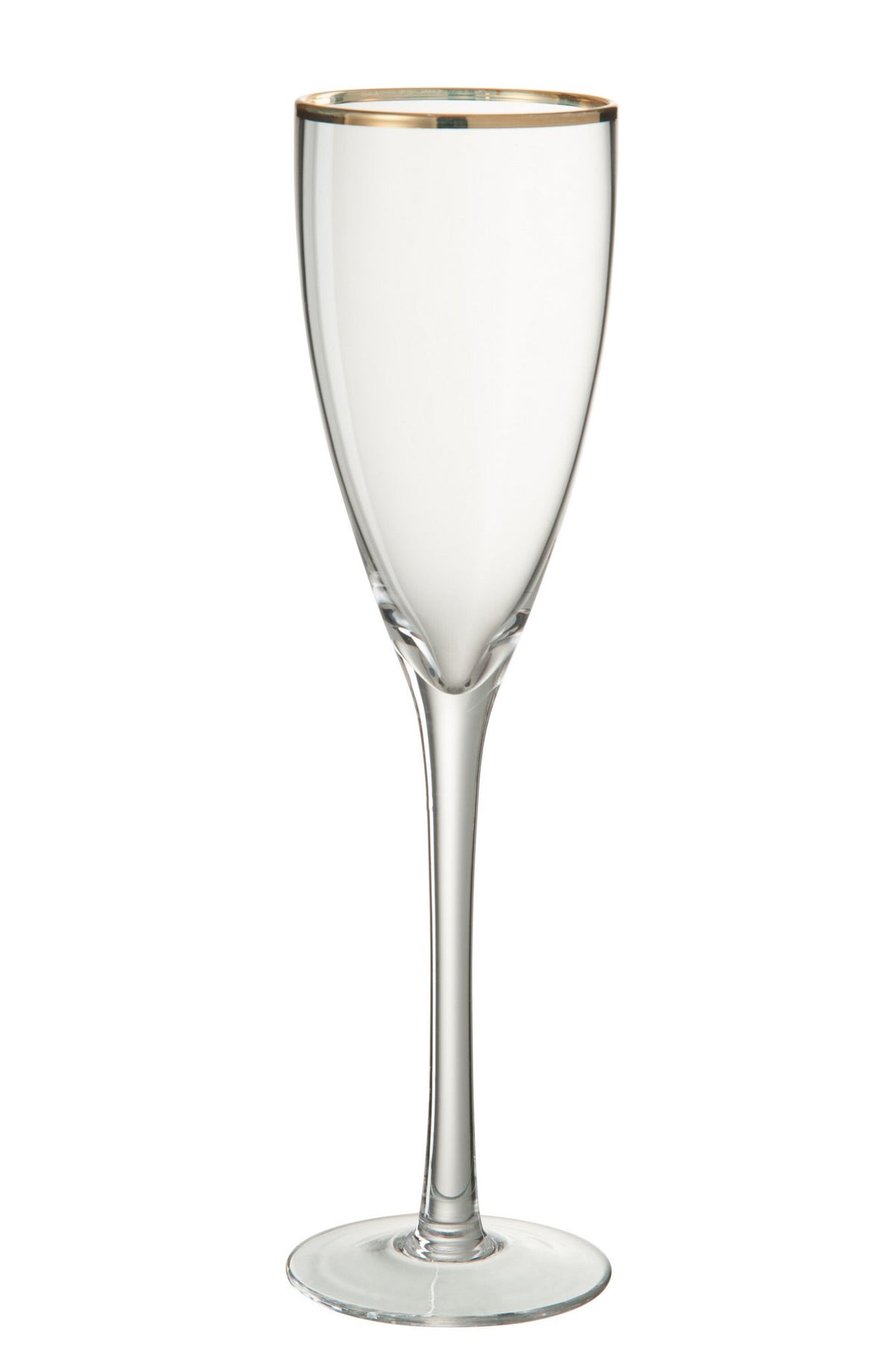 J-Line glas champagne Gouden Rand - glas - transparant/goud