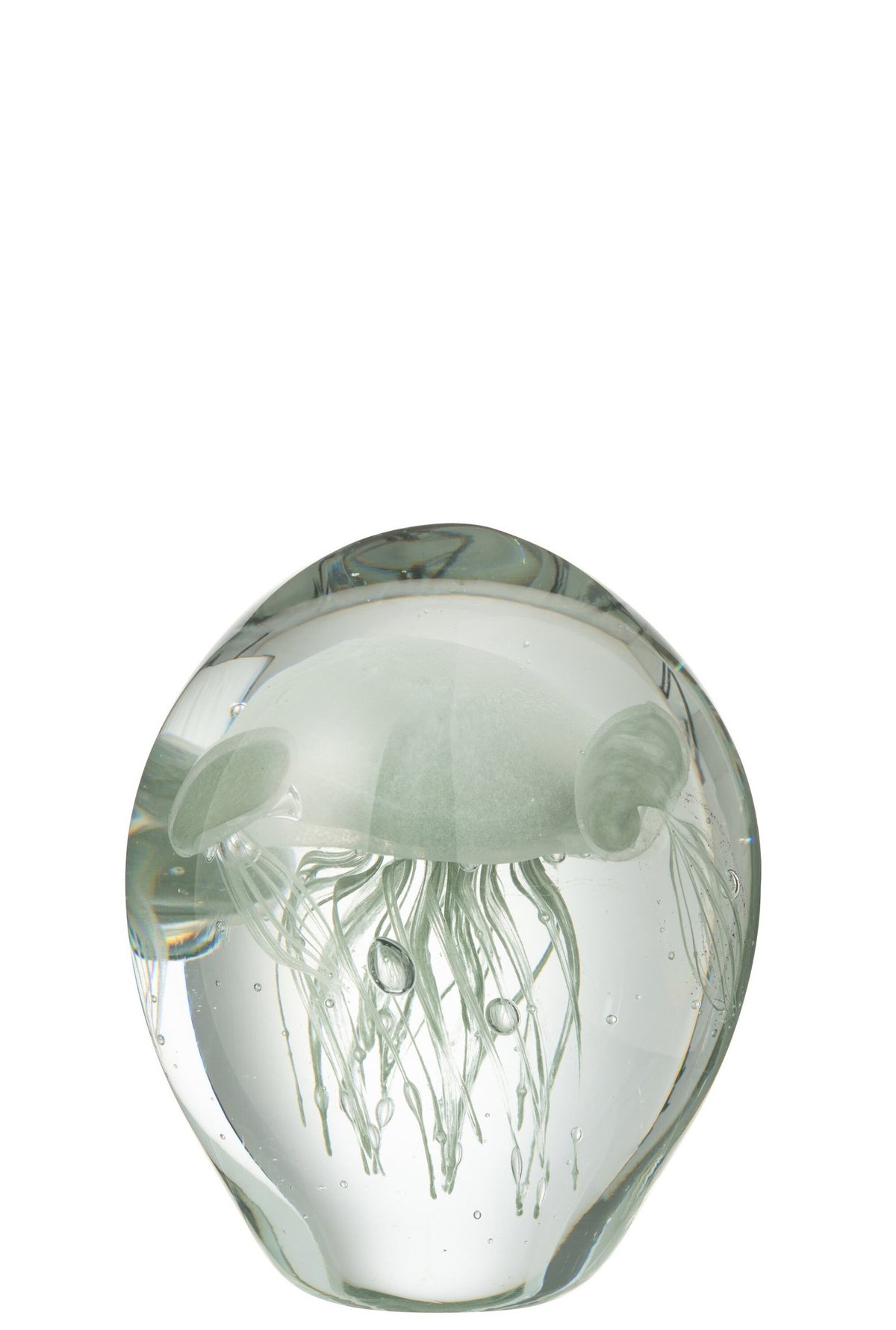 J-Line presse-papier Calypso - glas - transparant/groen - small