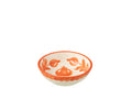 J-Line kom Granada Low - keramiek - wit/oranje - small - Ø 14 cm