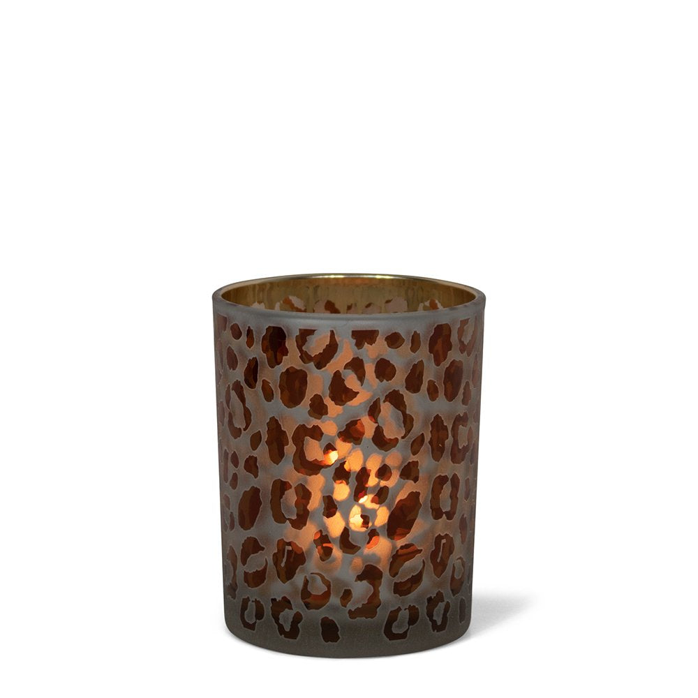Theelichthouder luipaard stippen small 8cm