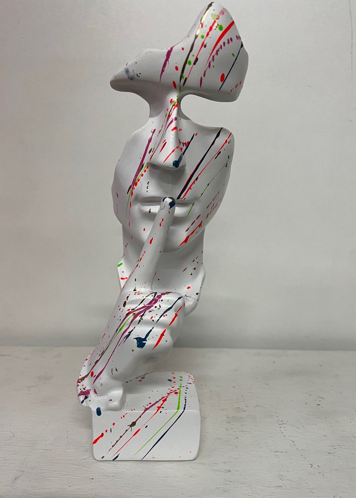 Polyresin kleine stilte witte plons