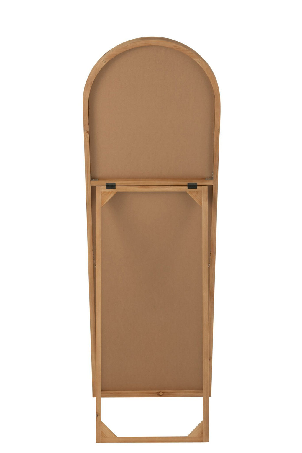 J-Line spiegel Met Voet - glas/sparhout - naturel - 162 x 52 cm