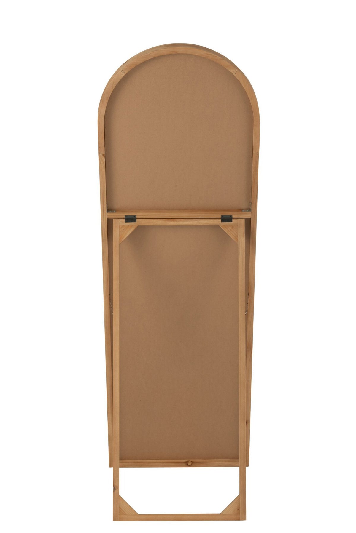 J-Line spiegel Met Voet - glas/sparhout - naturel - 162 x 52 cm