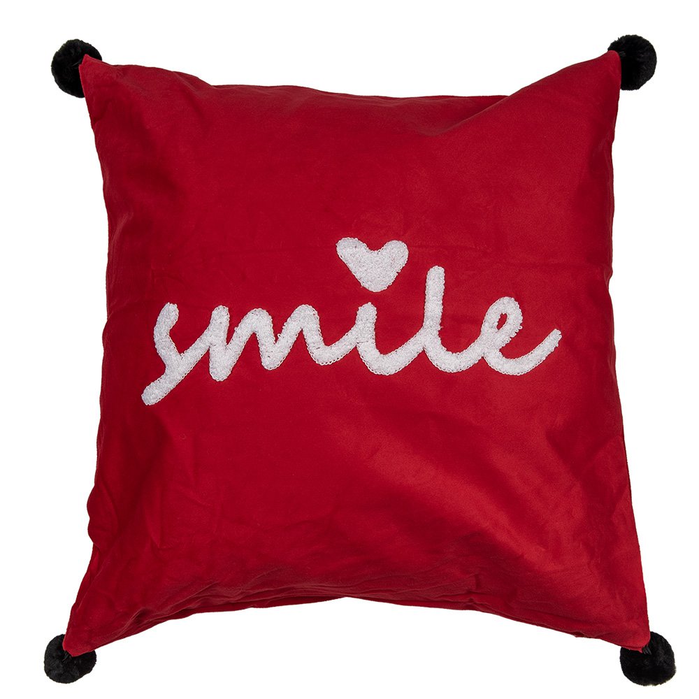 Kussenhoes 45x45 cm Rood Wit Polyester