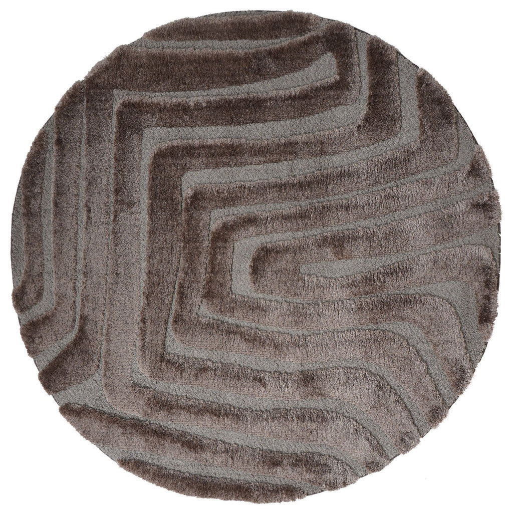 Vloerkleed Lima Bruin Rond ø160 cm