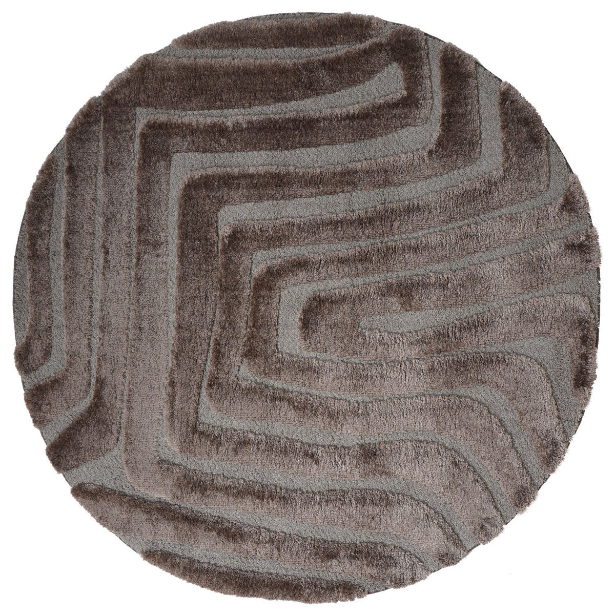 Vloerkleed Lima Bruin Rond ø160 cm