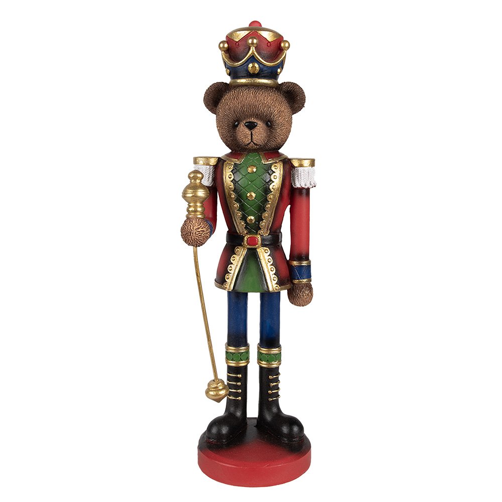 Kerstdecoratie Notenkraker 10x9x31 cm Rood Groen Polyresin