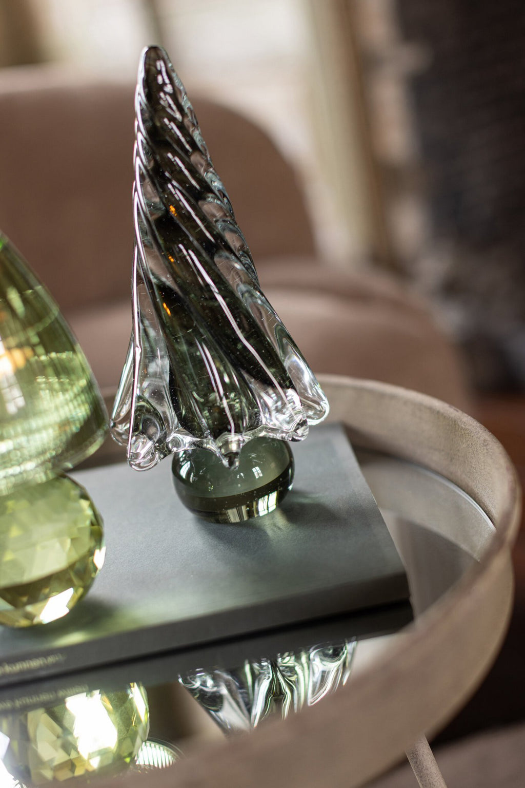 J-Line decoratie Kerstboom - glas - groen