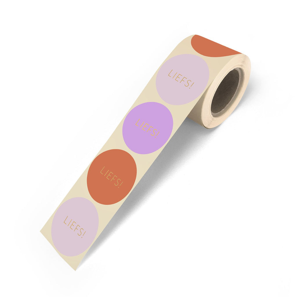 Voorjaar '26 Text cadeaustickers op rol - 500 stuks