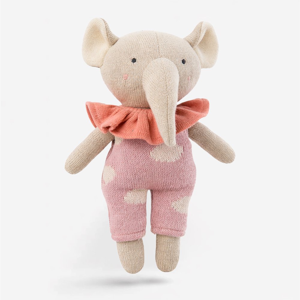 Gebreide speelgoed, babycadeau, olifant runa