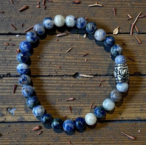 Dames armband Sodaliet 6 mm met basic kraal
