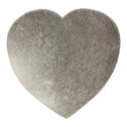 Placemat koehuid hart grijs 39cm