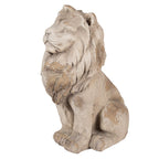 Decoratie Beeld Leeuw 31x20x41 cm Beige Keramiek