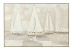 J-Line Schilderij Tog Acrylverf/Canvas Wit/Bruin