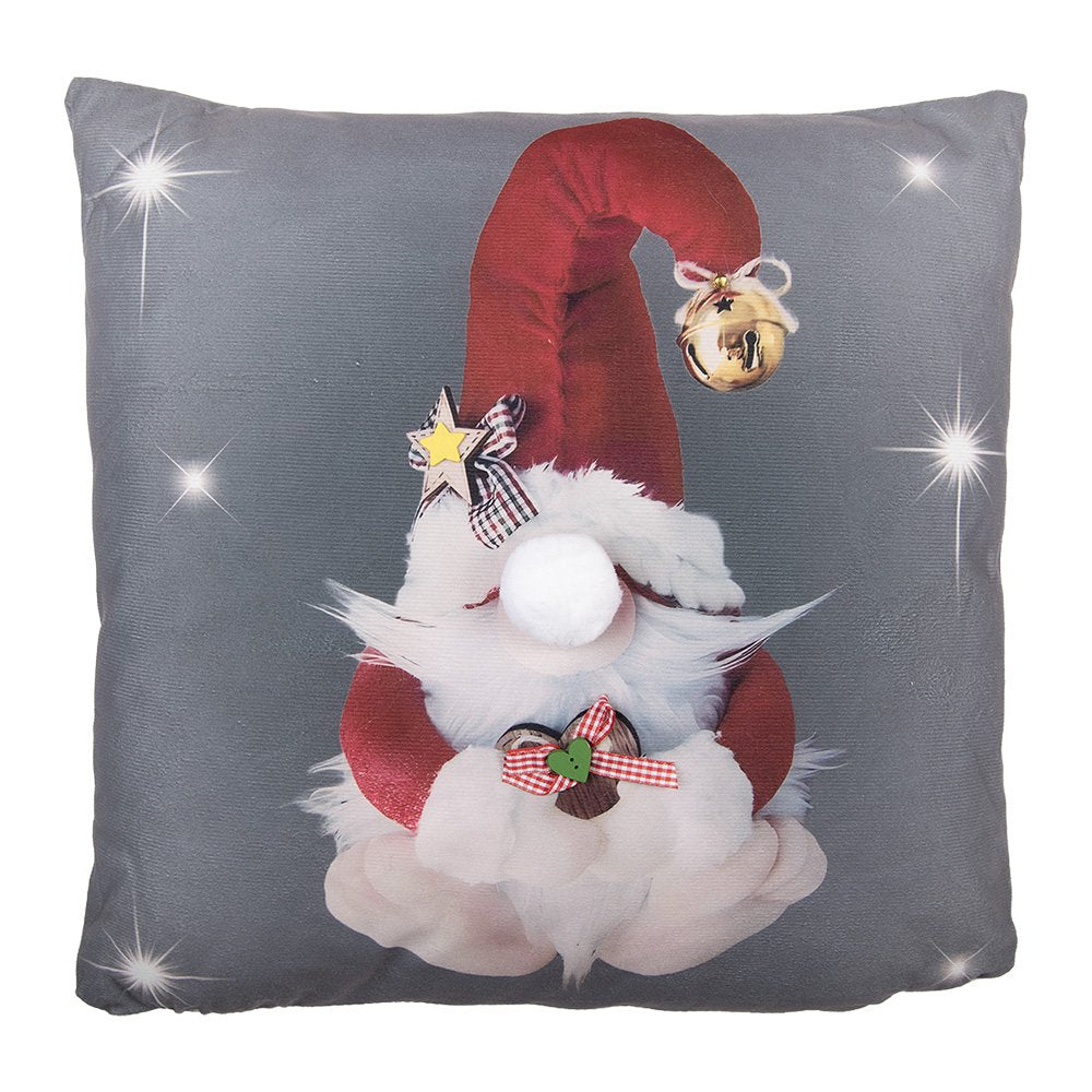 Sierkussen 45x45 cm Grijs Polyester Kussenhoes met Kussenvulling