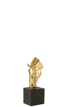 J-Line figuur Paard Op Voet - polyresin - goud/zwart - S