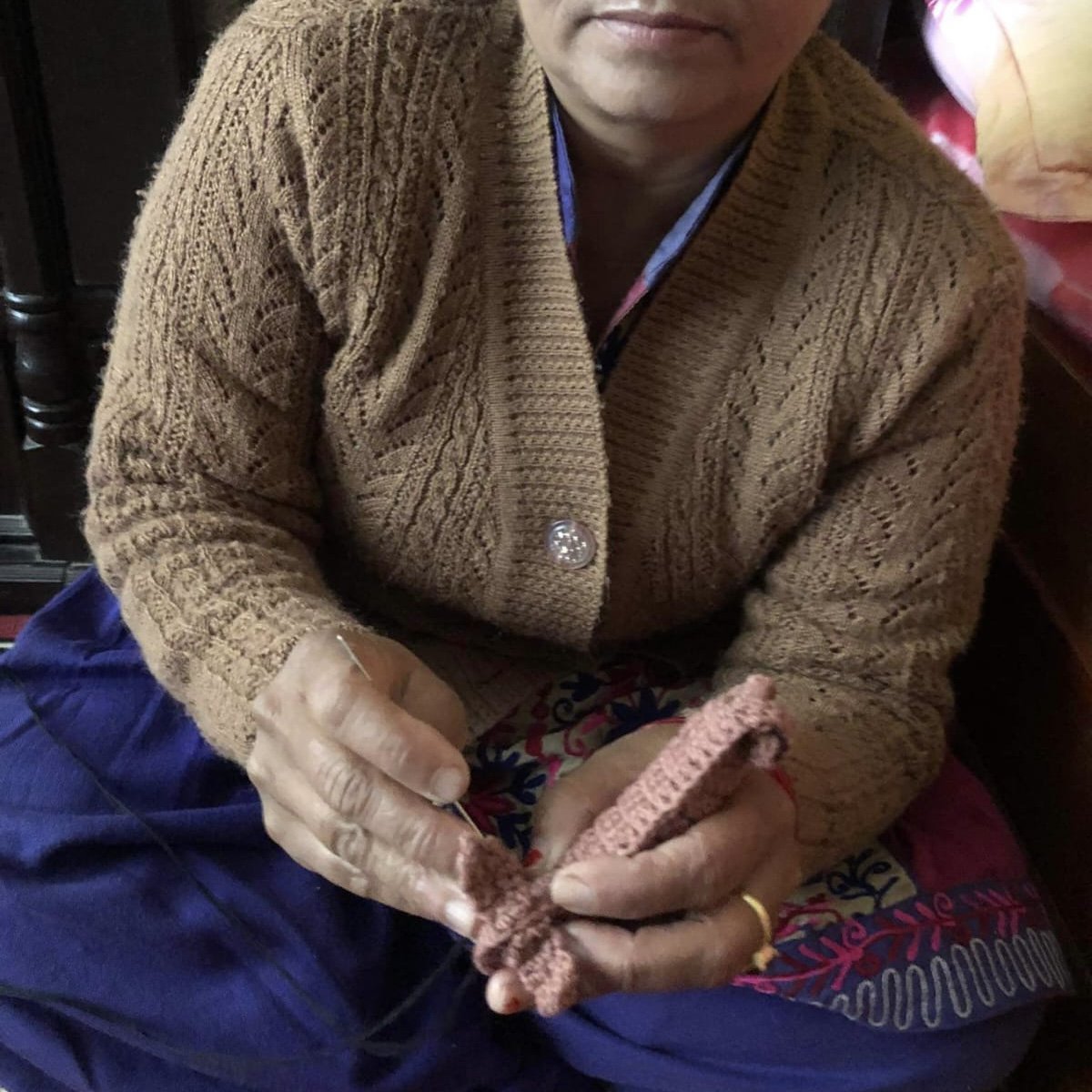 Luna-Leena sleutelhanger teckel hond Jackie - tasbedel - biologisch katoen - hand gehaakt in Nepal