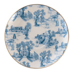 Kop en Schotel 250 ml Blauw Wit Porselein Servies