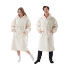 Textino Merry - Hoodie 70x110 cm - Volwassenen - Kerstmis - Bone White - Wit