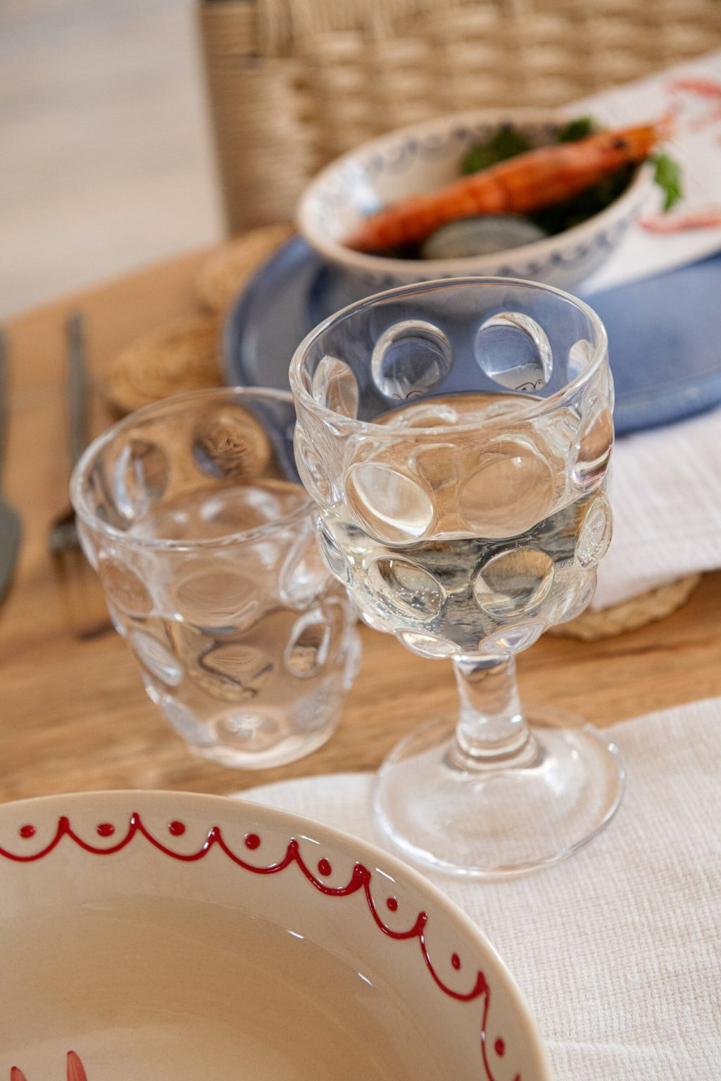 J-Line Bubble wijnglas - glas - transparant