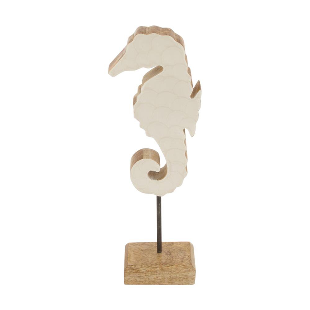 Zeepaardje mangohout 9x5x28cm creme