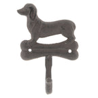 Wandhaak 10x4x15 cm Bruin Metaal Hond Kapstok
