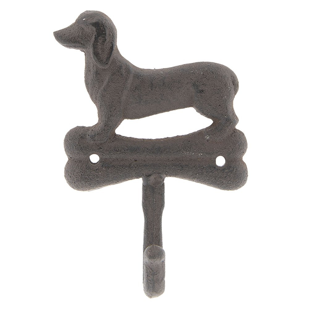 Wandhaak 10x4x15 cm Bruin Metaal Hond Kapstok