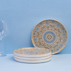 Cruise Tangier Rond Randloos Porseleinen Bord 27cm – Set van 6 | Marokkaans patroon dinerbord | Professioneel horecaservies