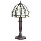 Tiffany Tafellamp Ø 19x40 cm Beige Glas Tiffany Bureaulamp
