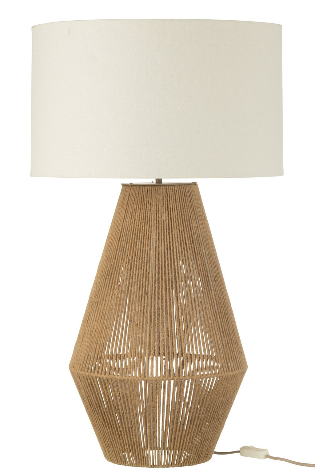 J-Line Lamp Striing Metaal/Jute Naturel