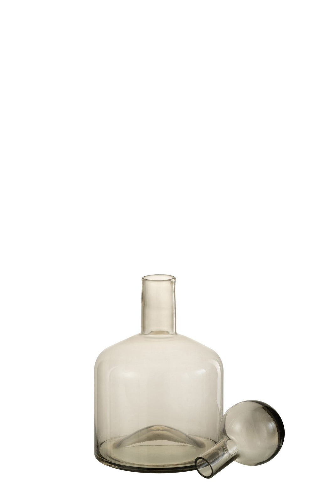 J-Line decoratie Fles Norma - glas - grijs - small