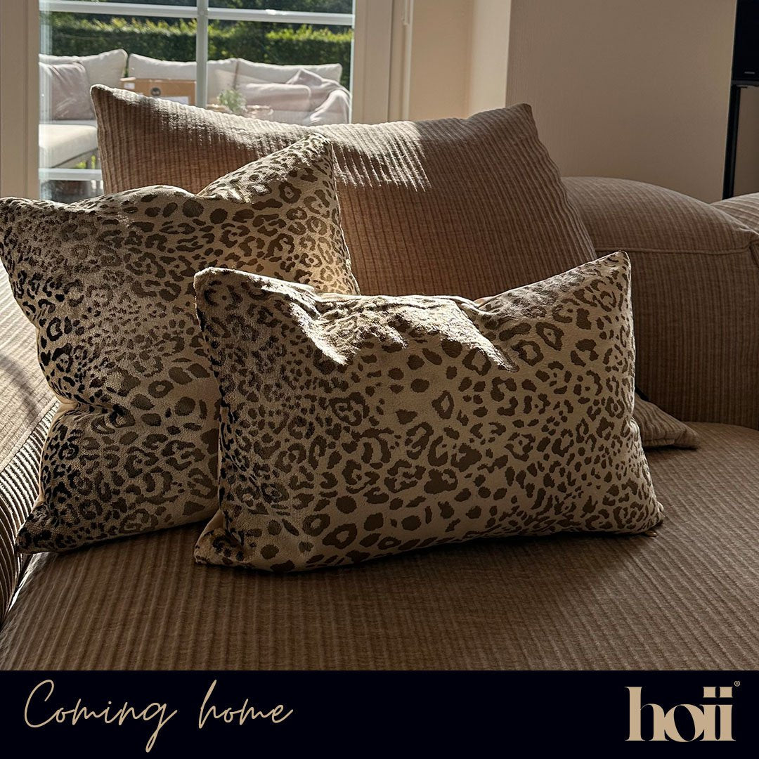Leonelle | Kussen | 45x45 cm puimsteen | Beige | Hoii | Met luxe binnenkussen