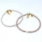Zirkonia armband ronde kralen zoetwaterparel