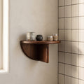 Bullnose mangohouten wandplank - 38x19x19 cm