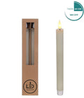LED Potloodkaarsenset/2 Ø2,1 h. 25 cm crème