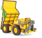 Eco Wood Art (EWA) 3D Mechanische Houten Puzzel, Hybrid Mining Dump Truck Belaz-7513M, 4233, Kleur Geel, 18x9x10cm