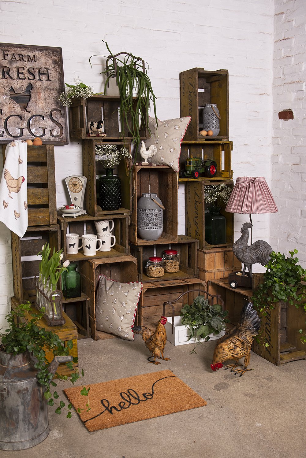Decoratie Gieter 48x29x52 cm Grijs Metaal