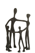 J-Line decoratie Familie Kring - aluminium - zwart