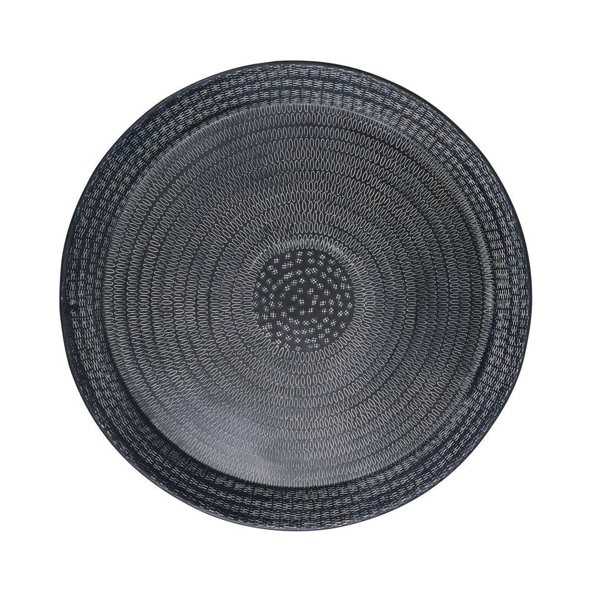 Metalen ronde schaal zwart D55