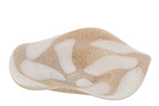 J-Line Decoratief dienblad met stippen - glas - lichtbeige/wit