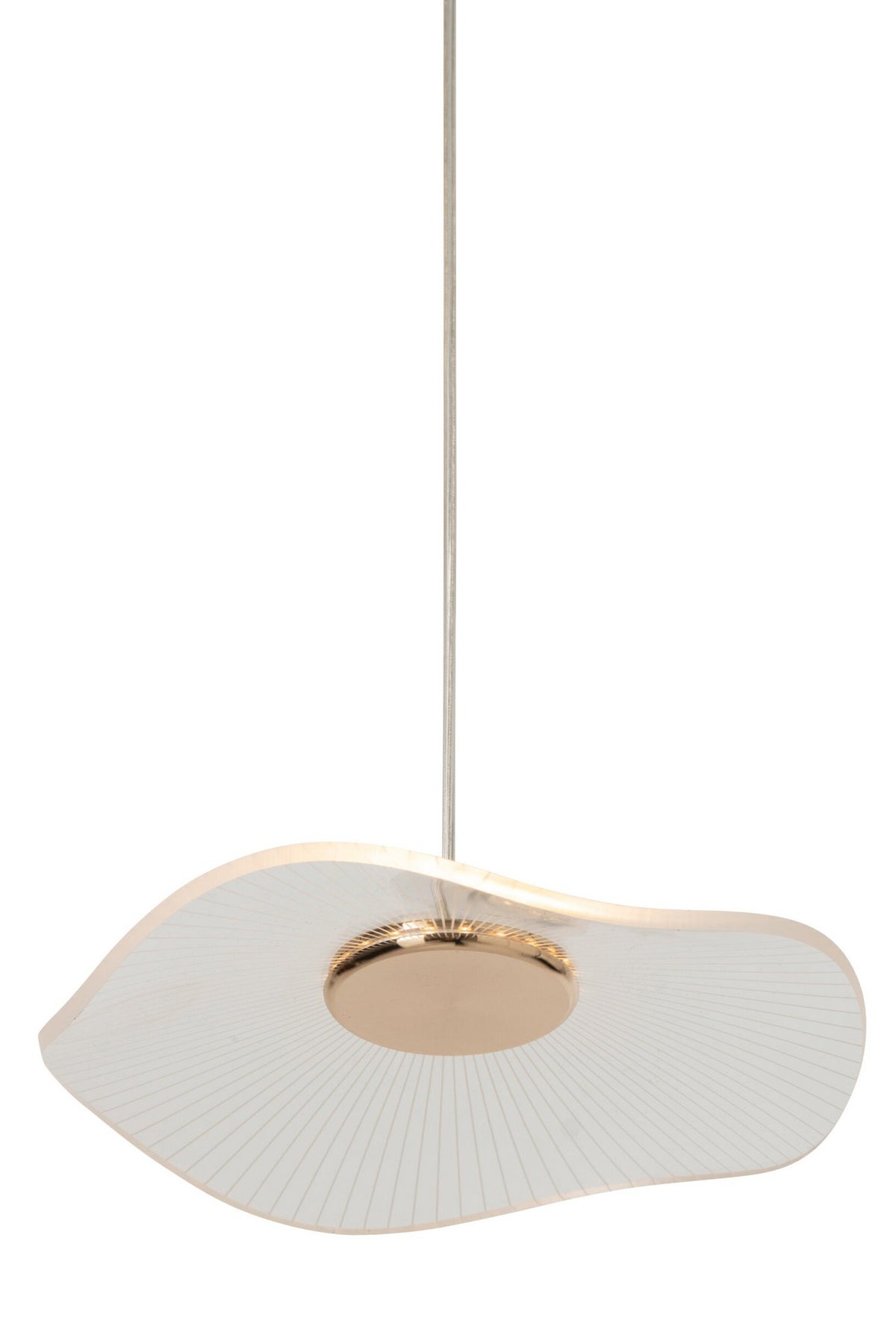 J-Line plafondlamp bloem - acryl - goud - large