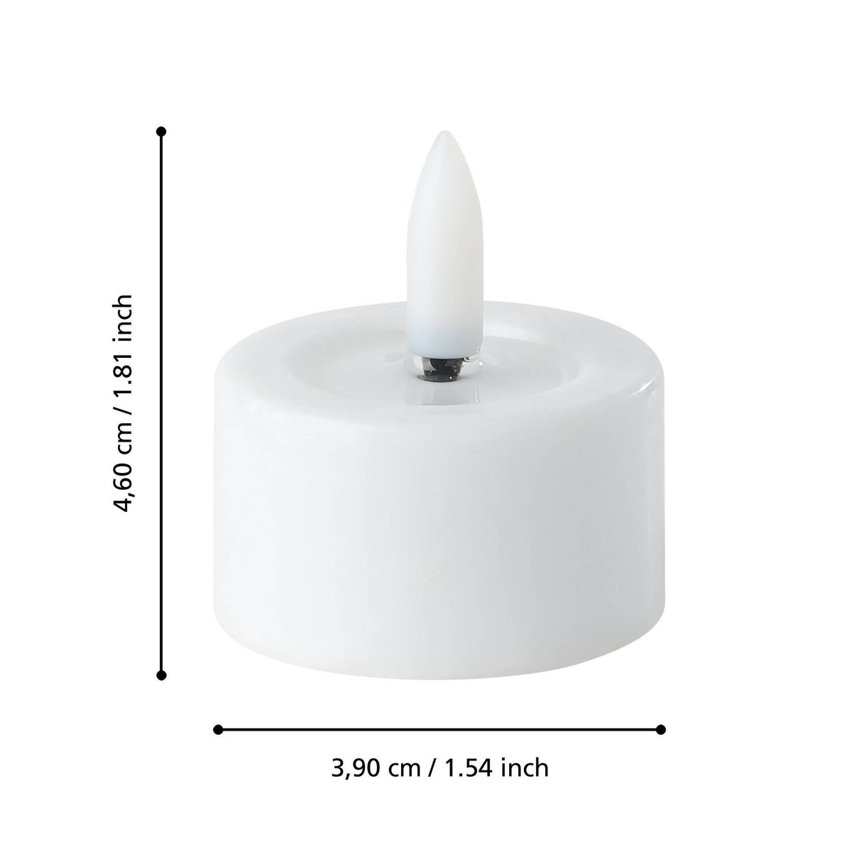 LED Theelicht Longbleh wit 3,9x4cm