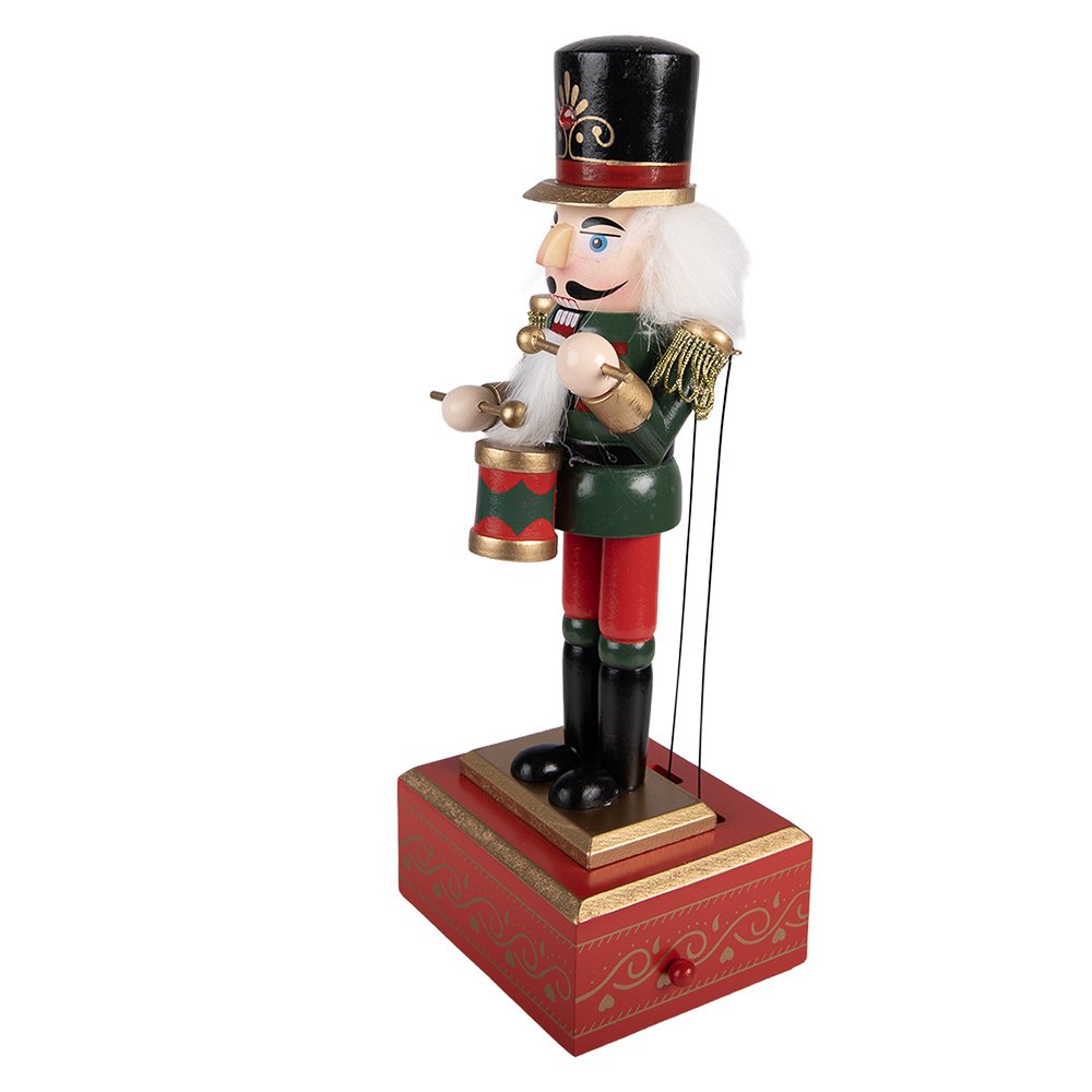 Muziekdoos Notenkraker 12x9x30 cm Rood Hout