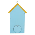 Vogelhuis 15x10x22 cm Blauw Hout